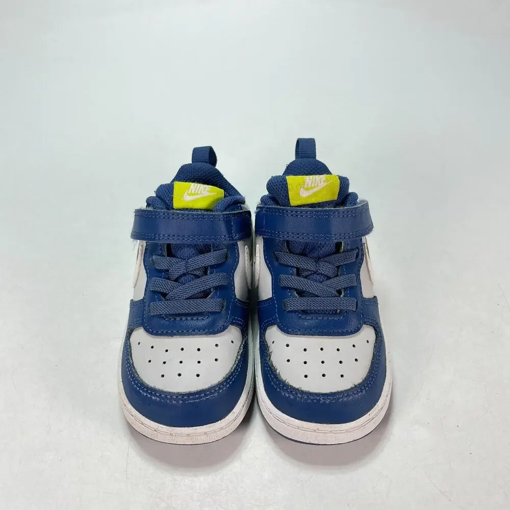 Nike Court Borough Low 2 Grey Fog Mystic Navy Casual Shoes BQ5453-016 Kids Sz 7C